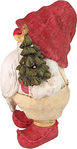 Miniatura 5 de Design Toscano Iluminando el camino de Papá Noel Whitey la estatua de gnomo navideño