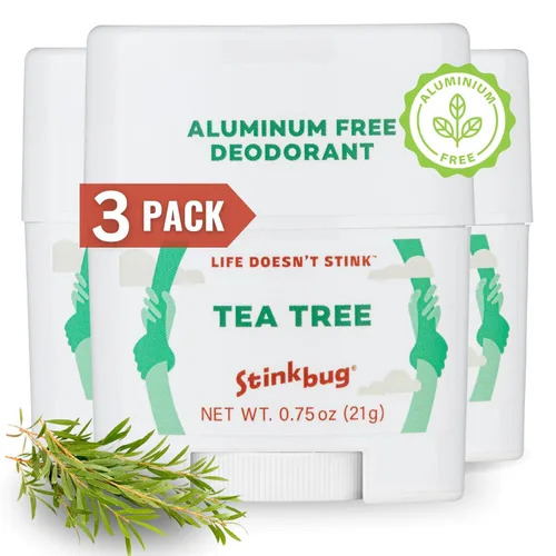 Miniatura 8 de Stinkbug Naturals - Desodorante orgánico de tamaño de viaje sin aluminio con árbol de té, aceite de coco, sin parabenos, desodorante para piel