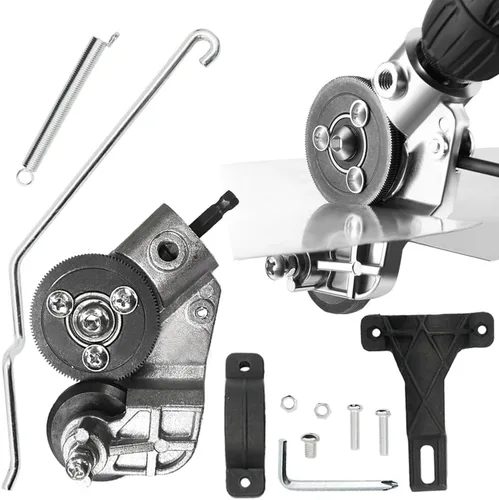 Miniatura 2 de Cortador de placa de taladro eléctrico,Accesorio de taladro de cortador de chapa,Tijeras de placa de reajuste de metal para cortar hierro, acero
