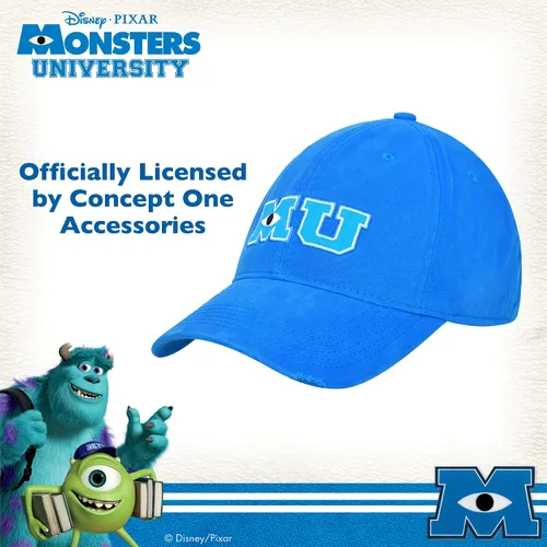 Miniatura 5 de Disney Pixar Monsters Inc Monsters University Gorra de béisbol ajustable color azul Azul