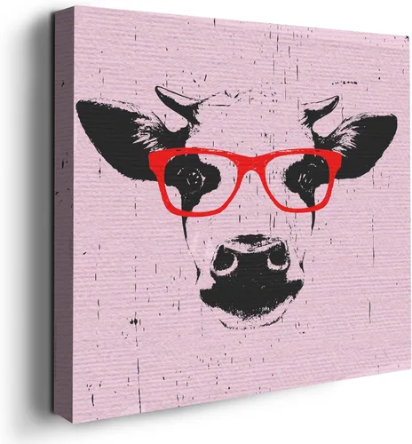 Miniatura 61 de Mavis Print - Lienzo decorativo para pared con diseño de conejo/conejo, 36 x 36 pulgadas, decoración de pared de animales impresos en HD y marco
