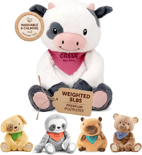 Miniatura 21 de Lilly's Love Animal de Peluche con Peso, 5 lb Peluche Sensorial para Niños y Adultos Lavable a Máquina con Interior Extraíble Animal