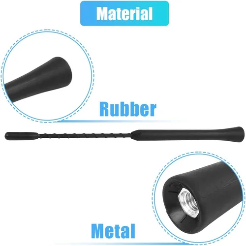 Miniatura 6 de X AUTOHAUX 9" Antena de radio universal para coche AM FM Antena aérea flexible Antena de radio de 22 cm Booster de señal Mástil de techo