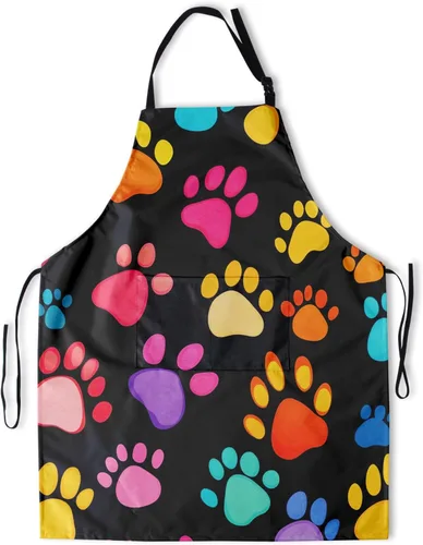 Miniatura 11 de Delantal con bolsillos, delantales para mujeres y hombres, delantal de cocina para cocinar, jardinería, servidor, camarera, pintura