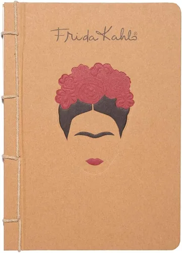 Grupo Erik Cuaderno Kraft Frida Kahlo Oficial | Cuadernos de tapa dura | Cuaderno A5 | Cuadernos lindos | 180 páginas punteadas Frida Kahlo Kraft