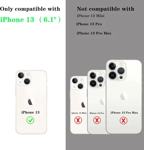Miniatura 2 de Funda tipo cartera para iPhone 13 con tarjetero (12 ranuras para tarjetas), funda de piel sintética para mujeres y hombres, carga inalámbrica