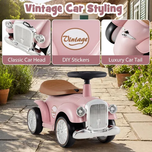 Miniatura 8 de HONEY JOY Coche de Paseo Infantil, Juguetes de Montar al Aire Libre para Niños Pequeños con Volante, Claxon y Almacenamiento, Coche Deslizante