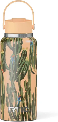 Miniatura 27 de RTIC - Botella de agua Outback de 32 oz (1 L), con revestimiento de cerámica, aislada, de acero inoxidable, doble pared con aislamiento al vacío