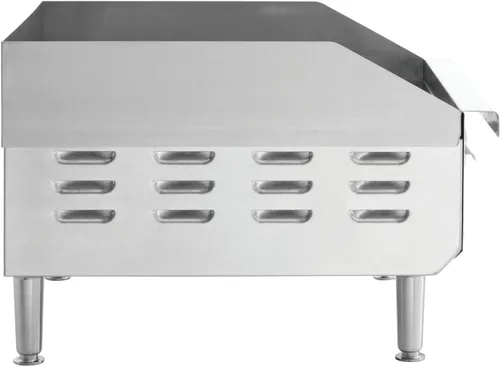 Kratos Plancha eléctrica comercial de 16 pulgadas, parrilla de acero inoxidable con parte superior plana para restaurantes, 120 V, 1750 W (29M-005)