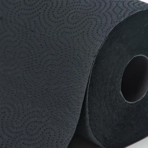 Miniatura 4 de Renova Toalla de papel negra de 2 capas, 120 hojas altamente absorbentes, certificado FSC, diseño sostenible, perfecta para el hogar u oficina