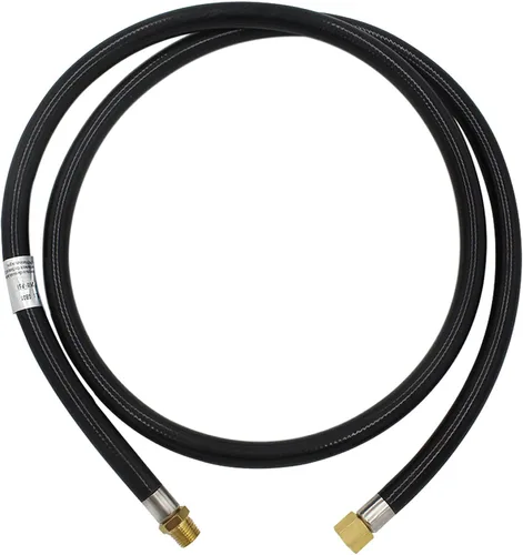 Miniatura 7 de Manguera de alta presión de 5 pies, manguera de extensión NPT macho de 1/4 pulgadas a hembra de 1/4 pulgadas, manguera de goma flexible de 5/16