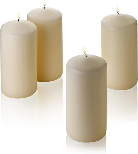 Light In The Dark Juego de 4 velas perfumadas de vainilla francesa de 6 pulgadas de alto x 3 pulgadas de ancho