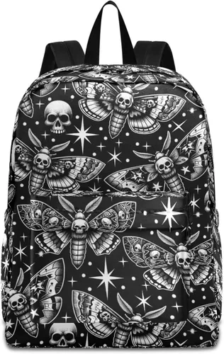 Miniatura 26 de MNSRUU Mochila para estudiantes para la escuela, Halloween, mochila luminosa de murciélagos para laptop, mochila estética para niñas, niños, mochila