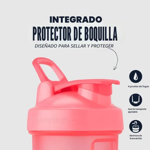 Miniatura 2 de BlenderBottle Classic V2 - Botella mezcladora perfecta para batidos de proteínas y preentrenamiento, 20 onzas, color rosa claro