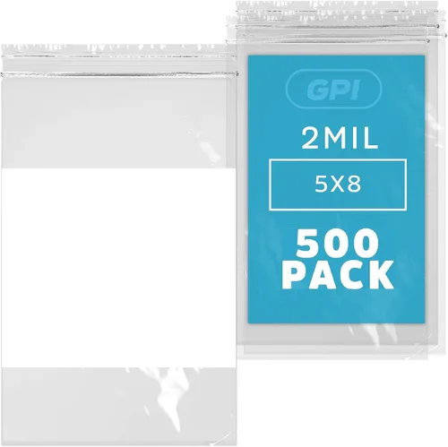 Miniatura 21 de GPI - Mini bolsas con cremallera de 1 x 1 pulgada, paquete de 1000 bolsas de plástico transparente con cierre con cremallera con bloque blanco