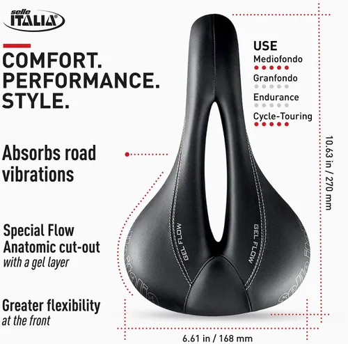 Miniatura 4 de Selle Italia Sattel Donna Gel Flow TM Damen Aluminium-Streben