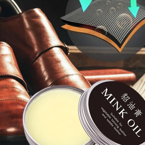Miniatura 2 de Crema para el cuidado del cuero - Acondicionador de cuero natural Bálsamo de recoloración de cuero con aceite de visón Crema acondicionadora