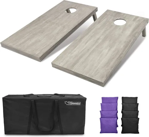 Miniatura 77 de GoSports Juego de tablas de cornhole de madera de tamaño reglamentario de 4 x 2 pies, incluye funda de transporte y bolsas de frijoles