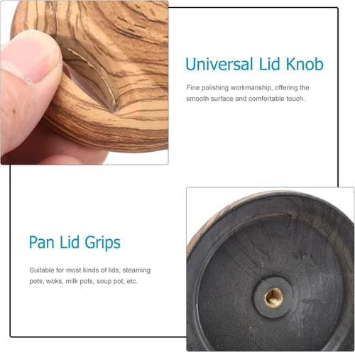 Miniatura 5 de DOITOOL Pomo de repuesto para tapa de olla, paquete de 2 pomos resistentes al calor para utensilios de cocina de vidrio y metal, accesorio universal