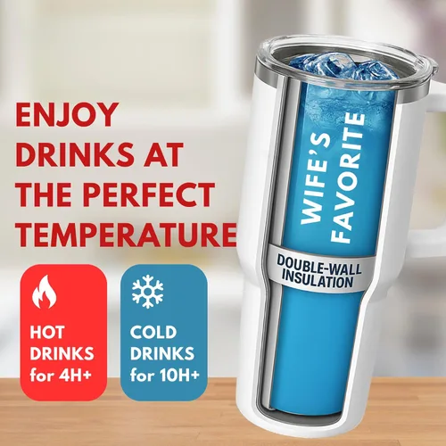 Miniatura 5 de Regalos de Navidad para Esposa – Vaso Térmico de 40 Oz para Esposa de parte del Marido, Regalos para Esposa en Cumpleaños y Aniversario, Ideas