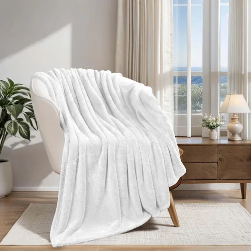 Miniatura 54 de Superior Manta Clásica de Forro Polar Sólido, Gruesa, Acogedora, Mantas Cálidas, Ropa de Cama y Manta de Sofá de Felpa Suave Aterciopelada, Linda