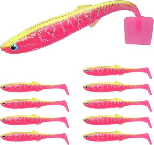 Miniatura 19 de TRUSCEND Shadtale Easy Catch Soft Fishing Lures, Unique Vibration and Action for Various Rigs, Paddle Tail Swimbaits Trailer for Bass, Trout