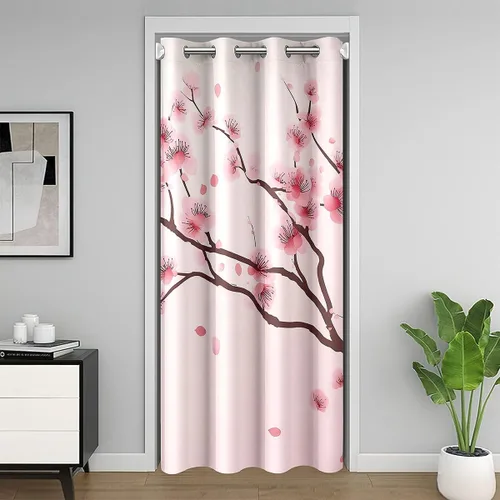 Miniatura 29 de Erosebridal Cortina de puerta de teñido anudado, cortina opaca bohemia, cortina exótica abstracta en espiral, elegante cortina hippie para puerta