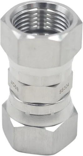 Miniatura 7 de HFS (R) 1/2" hembra JIC giratorio x 1/2" hembra JIC tuerca giratoria Unión de acero inoxidable 304