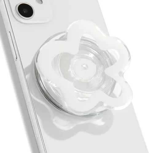 Miniatura 16 de OnTheGrip Lindo Diseño Transparente en Forma de Flor de Margarita Soporte de Teléfono Móvil Plegable Multifuncional para Smartphone, Tablet