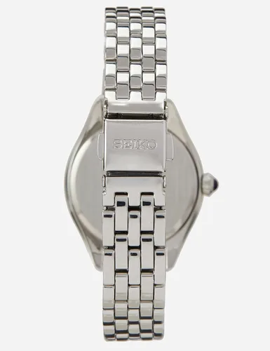Miniatura 4 de SEIKO Reloj clásico de cuarzo con esfera blanca SUR327 para mujer, Negro -, Movimiento de cuarzo