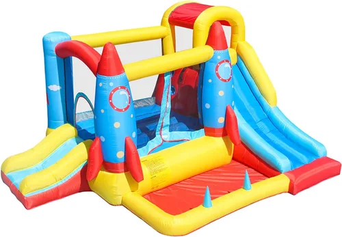 Miniatura 13 de Doctor Dolphin Casa inflable de rebote de agua, casa inflable para niños grandes, tobogán acuático para patio trasero, parque acuático inflable