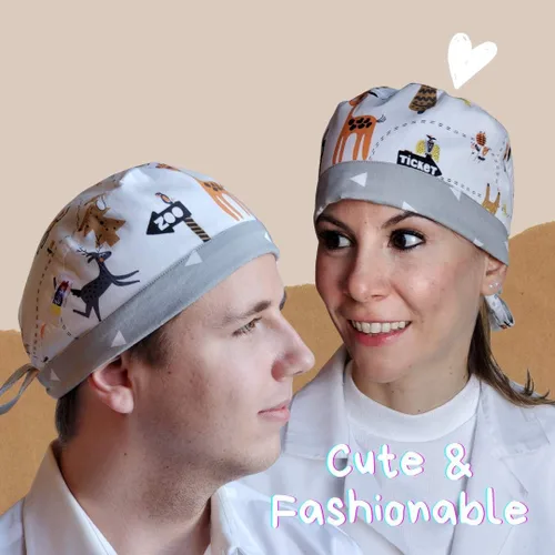 Miniatura 2 de Meliza Gorra de trabajo hecha de 100 % algodón, ajustable, sombrero de amarre para mujeres y hombres