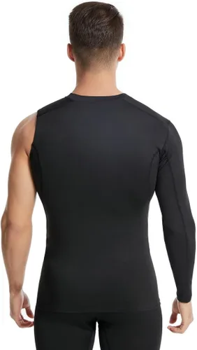 Miniatura 3 de New Compression Shirts for Men 12 Single Arm Long Sleeve Athletic Base Layer Undershirt Gear T Shirt for Workout Basketball