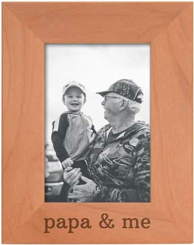 Miniatura 35 de Personalized Gifts Grandpa Gift Grandpa and Me Grandchild - Marco de fotos de madera natural grabado de 4 x 6 pulgadas, diseño de paisaje