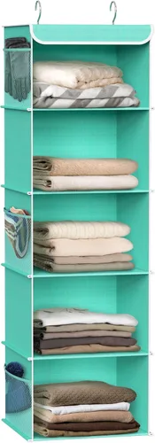 Miniatura 13 de Simple Houseware - Organizador colgante para clóset de 6 estantes, Rosa