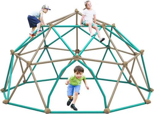 Merax Domo de Escalada de 12 Pies, Escalador de Cúpula Exterior para Niños de 3-10 Soportando 1000 libras, Fácil Montaje Equipo de Juego de Patio