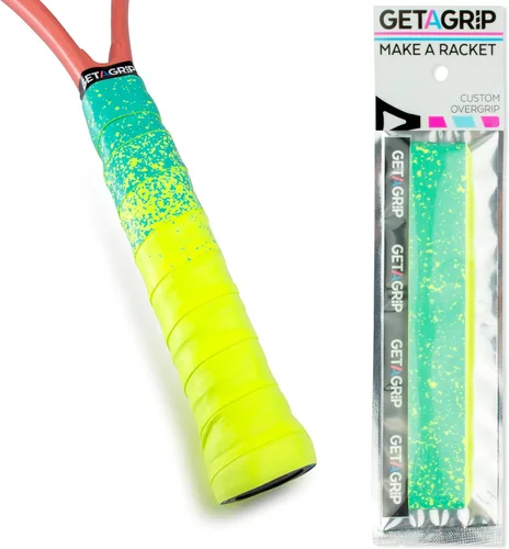 Get A Grip - Grip personalizado para raqueta de tenis - Agarre antideslizante/de secado rápido para tenis - Grip precortado para raqueta de Paint