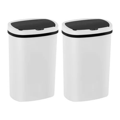 Miniatura 13 de PayLessHere Basurero de 13 galones de acero inoxidable Acero Tapa automática sin contacto con sensor de movimiento Bote de basura de cocina