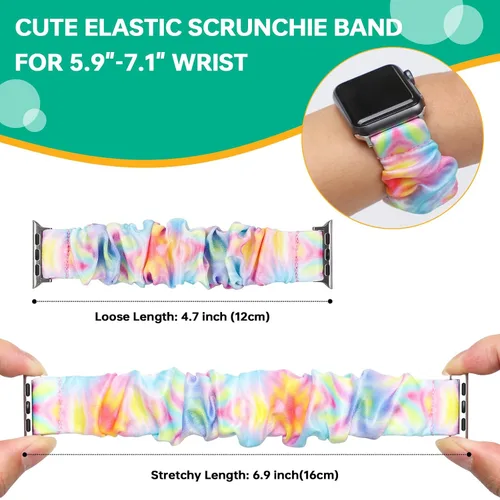 Miniatura 5 de [Paquete de 3] banda elástica para niños compatible con Apple Watch Band de 1.496 pulgadas, 1.575 pulgadas, 1.614 pulgadas, 1.654 pulgadas, 1.732