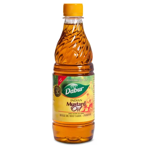 Aceite de Mostaza Kachi Ghani Dabur - Aceite para el Cuidado de la Piel y el Cabello, Aceite Prensado en Frío para Masaje Corporal, Aceite de