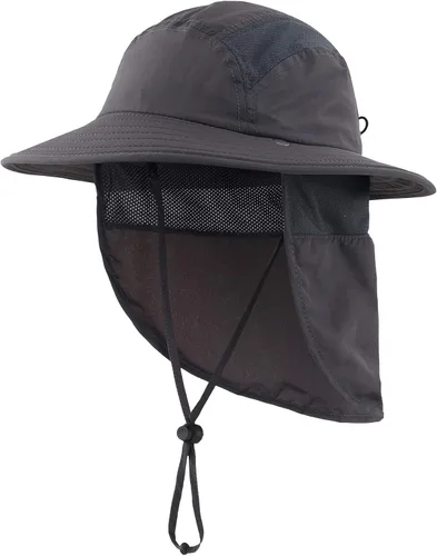 Home Prefer Sombrero de sol para niños UPF 50+ con solapa en el cuello, sombrero de playa de verano, sombrero de safari para niños