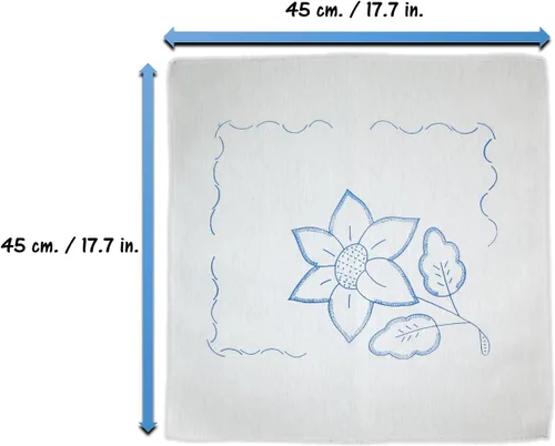 Miniatura 2 de Servilletas para bordar a mano mexicanas con dibujo Servilletas mexicanas con dibujo para bordar a mano (Flores 2)