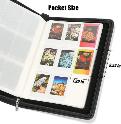 Miniatura 6 de Álbum de fotos de 540 bolsillos para cámara Fujifilm Instax Mini, cubierta de cuero, álbum de fotos para cámara instantánea Instax Mini 12 11 9 40