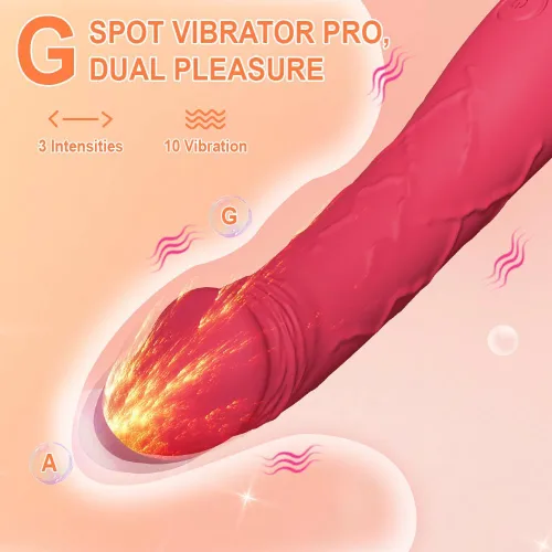 Miniatura 2 de Vibrador de punto G con consolador - Juguetes sexuales para mujer adultos impermeables con 10 potentes vibraciones, consoladores de silicona