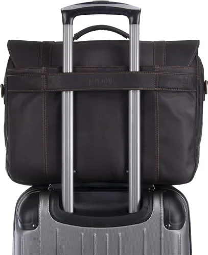 Miniatura 5 de Kenneth Cole REACTION Show Business - Bolsa de mensajero de cuero colombiano para portátil de negocios de 16 pulgadas