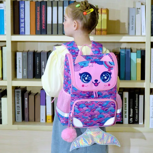 Miniatura 25 de KLFVB Mochila de 3 piezas para niñas y niños, bolsa de libros de dinosaurio de unicornio de 15 pulgadas con lonchera, bolsa escolar preescolar