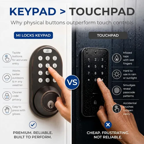 Miniatura 10 de Cerradura de Puerta con Teclado de Entrada sin Llave - Cerrojo Electrónico Digital Inteligente Mejorado con Código para Puertas Principales