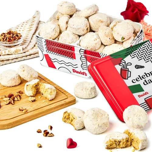 Miniatura 10 de David's Cookies Galletas gourmet con sabor a mantequilla para el Día del Padre con nueces crujientes – Deliciosa cesta de regalo ideal para papás