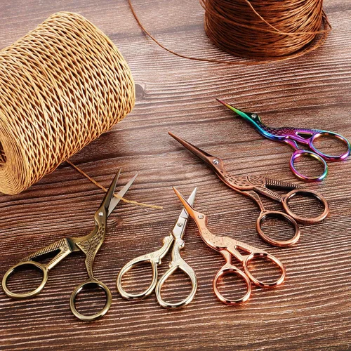 Miniatura 7 de Tijeras clásicas de cigüeña, con punta de acero inoxidable, diseño de grúa, de 3.6 pulgadas, para bordado, manualidades, trabajo de aguja, trabajo