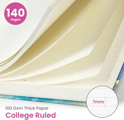 Miniatura 2 de Taja Cuaderno de Diario en Espiral con Líneas para Mujeres, A5 Lindo Cuaderno de Tapa Dura con Rayas Universitarias para Trabajo y Toma de Notas